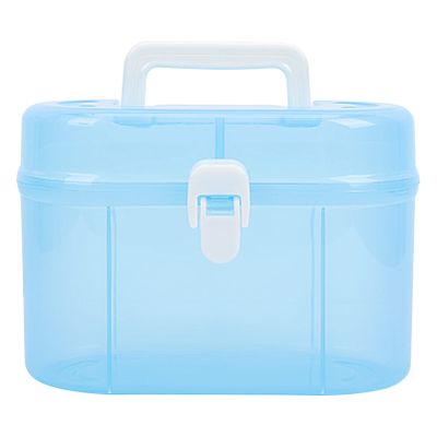 Cabilock Double Layer Handheld Storage Box for Desktop Home Organization