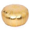 Marrakesh Gallery Handmade Faux Leather Round Pouf Unstuffed - Moroccan Ottoman Footstool, Footrest Cover - Boho Decor - Bohemian Living Room, Bedroom, Kids Room, Gift & Wedding view 1