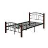 Contemporary Home Living 79" Black and Mahogany Brown Platform Bed - Twin Size view 1