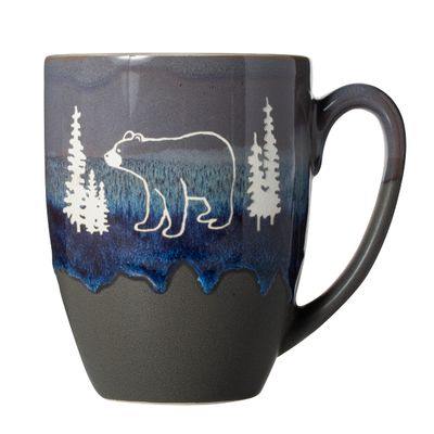 Cape Shore Freeport Etched Stoneware 18oz Mug, Multiple Styles Available (Bear)