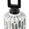 A&B Home Cylinderical Jar with Geometric Pattern and Lid - 17" - Black, Gray, White Finish view 4