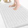 Arotive Luxury Bathroom Rugs 36x24, Extra Soft Thick Absorbent Shaggy Chenille Bath Rugs, Non-Slip Machine Wash Dry, Bath Mats for Bathroom Floor, Tub and Shower, Home Decor Accessories, White view 1