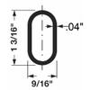 48" Oval Closet Rod (15mm x 30mm) | 2 Pack | Chrome view 2