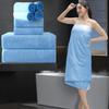 8 Piece Bathroom Towel Set|2 Oversized Large Bath Towel Sheet,2 Hand Towels,4 Washcloths|Ultra Soft Microfiber Towel Set for Bathroom Hotel,Highly Absorbent Quick Dry Bath Towel Collections,Blue view 1