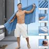 8 Piece Bathroom Towel Set|2 Oversized Large Bath Towel Sheet,2 Hand Towels,4 Washcloths|Ultra Soft Microfiber Towel Set for Bathroom Hotel,Highly Absorbent Quick Dry Bath Towel Collections,Blue view 3