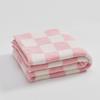 GYROHOME Pink Retro Chessboard Design Sofa Slipcover,Throw Blanket for Chair,Bed,Sofa,Suitable for All Seasons,51x62inch view 1