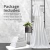 8 Piece Bathroom Towel Set White |2 Oversized Large Bath Towels Sheet,2 Hand Towels,4 Washcloths|Ultra Soft Microfiber Towel Set for Bathroom Hotel,Highly Absorbent Quick Dry Bath Towel Collections view 3