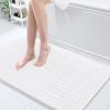 Arotive Luxury Bathroom Rugs 47x24, Extra Soft Thick Absorbent Shaggy Chenille Bath Rugs, Non-Slip Machine Wash Dry, Bath Mats for Bathroom Floor, Tub and Shower, Home Decor Accessories, White view 1