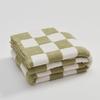 GYROHOME Green Retro Chessboard Design Sofa Slipcover,Throw Blanket for Chair,Bed,Sofa,Suitable for All Seasons,51x62inch view 1