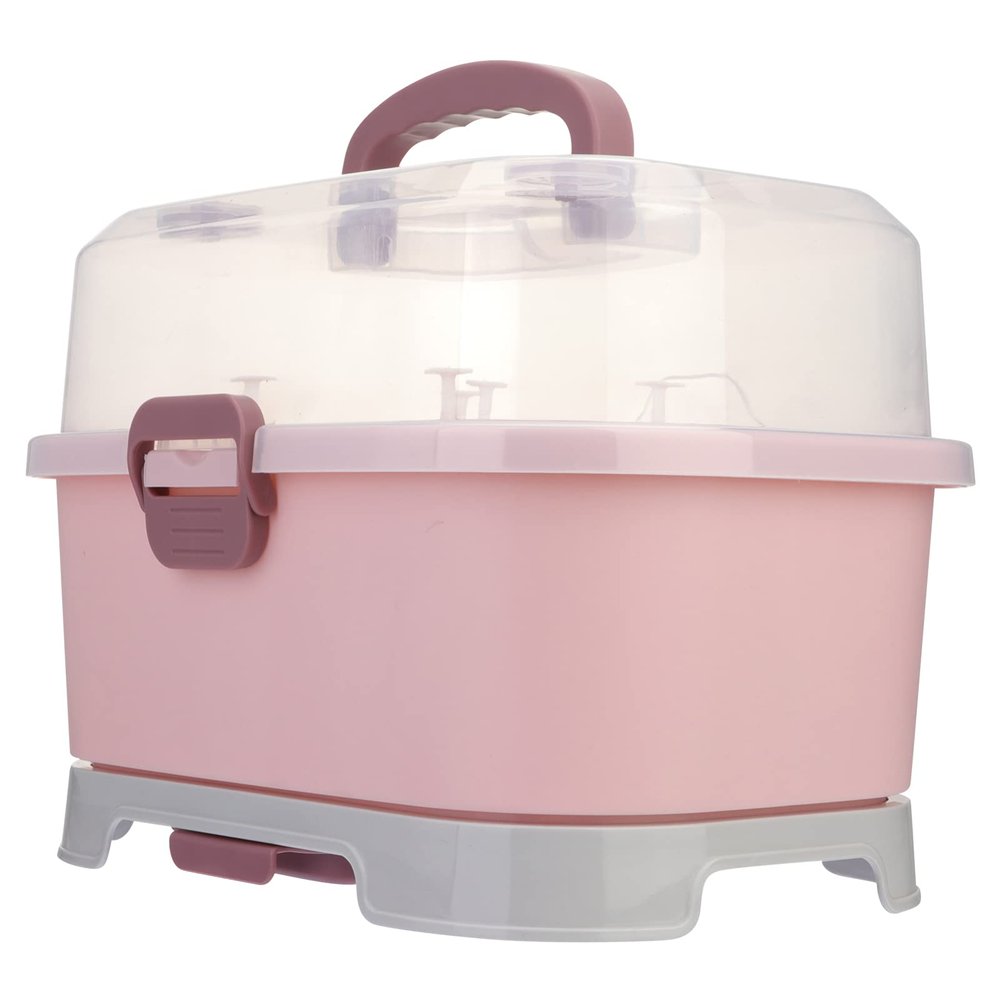 Toyvian Kitchen Cabinet Organizer 1Pc Portable Baby Bottle Drying Rack Storage Box Nursing Bottle Storage Box Organizer Case Portable Feeding Bottle Kitchen Cabinet for Home Travel Baby Bottles