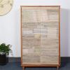 Liveinu Ramie Cabinet Curtains for Kitchen Waredore Bathroom Dust Proof Curtain for Shelves Wall Panel Hanging Doorway Noren Hook & Loop Install 18.5" W x 54" H | 2 Panels Nature view 1