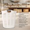 Gracious Living Easy Carry Flex Hamper, Large 87.5 Liter Lightweight Plastic Ventilated Laundry Basket Clothes Bin with Handles, White (4 Pack) view 3
