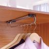 SOBS Extendable Clothes Rail, Wardrobe Pull Out Retractable Wardrobe Clothes Hanger Rail Towel Coat Racks Closet Rod, Adjustable 25-50cm Multi-Purpose Clothes Rack (Size : 50cm/19.6om) view 1