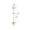 XXZY Floor Coat Rack Coat Stand Stainless Steel Coat Rack Clothers Rack Floor Standing Coat Shelf Handbag 14 Hooks 39cmx185cm Coat Rack Tree Practical and Perfect Decoration view 2