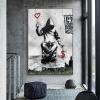 XIANGPEIFBH Banksy Love Over Money Canvas Paintings Posters and Modern Prints Wall Art Pictures Industrial Style Living Room Decor 60x110cm(24''x43'') Unframed view 1