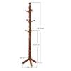XXZY Floor Coat Rack Wood Coat Rack Tree with 9 Hooks, Free Standing Wooden Coat Stand, Entryway Coat Hanger Stand, for Bedroom, Hallway, Entryway Practical and Perfect Decoration (Size : 185cm) view 2