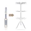 XXZY Floor Coat Rack Coat Stand Metal Floor Folding Clothes Rack Installation-Free Ready to Use Windproof Design Clothes Rack Balcony Bedroom Practical and Perfect Decoration view 1