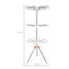 XXZY Floor Coat Rack Coat Stand Metal Floor Folding Clothes Rack Installation-Free Ready to Use Windproof Design Clothes Rack Balcony Bedroom Practical and Perfect Decoration view 2