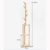 XXZY Floor Coat Rack Coat Rack, 2 in 1 Bamboo Wooden Coat Tree Hall Tree with 2 Shelves, Free Standing Coat Stand for Entryway, Hallway Practical and Perfect Decoration view 2