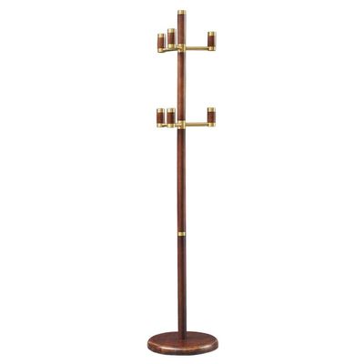 XXZY Floor Coat Rack Wooden Coat Rack, Entryway Coat Stand with 6 Hooks, Oak Wood Coat Hanger Stand for Home Easy to Install Practical and Perfect Decoration (Color : A)