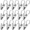 20 Pieces Curtain Clips Hooks Stainless Steel Wide Flat Patio String Lights Hanger for Window Door Shower Curtain Photos Art Craft Display,a view 1