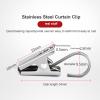 20 Pieces Curtain Clips Hooks Stainless Steel Wide Flat Patio String Lights Hanger for Window Door Shower Curtain Photos Art Craft Display,a view 2