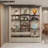 LANSCOERY Acrylic Display Case, Assemble Showcase Display Box for Collectibles, with Dustproof & Seamless Display Design, Compatible with Lego 75328 Helmet 10281 Collectibles 8x8x8inch White Base view 3
