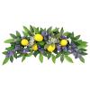 23.6 Inch Artificial Lemon Swag, Decorative Fruit Swag with Lavender, Yellow Lemon & Green Leaves, Spring Summer Floral Swag Door Swag for Front Door Wall Window Wedding Home Decor view 1