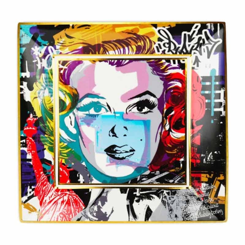 Baci Milano HOLLOW TRAY Marilyn 25X25CM.