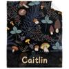 ARTIEMASTER Customized Dark Wild Forest Mushrooms Gift Blanket Soft and Lightweight Flannel Throw Suitable for Use in Bed, Living Room and Travel 120"x90" for Family view 1