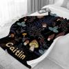 ARTIEMASTER Customized Dark Wild Forest Mushrooms Gift Blanket Soft and Lightweight Flannel Throw Suitable for Use in Bed, Living Room and Travel 120"x90" for Family view 2