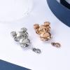constantlife Teddy Bear Cremation Jewelry Ashes Heart Urn Necklace for Men Women Stainless Steel Memorial Ash Holder Funeral Keepsake Pendant (2Pcs-Silver+Rose Gold) view 4