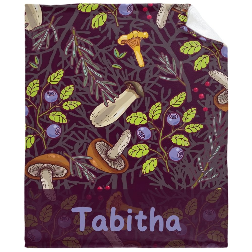 ARTIEMASTER Customized Forest Mushroom House Gift Blanket Soft and Lightweight Flannel Throw Suitable for Use in Bed, Living Room and Travel 120"x90" for Family