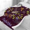 ARTIEMASTER Customized Forest Mushroom House Gift Blanket Soft and Lightweight Flannel Throw Suitable for Use in Bed, Living Room and Travel 120"x90" for Family view 2
