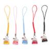 5pcs Maneki Keychains Mini Cute Lucky Cat Figurine Bell Ornament Lucky Fortune Cat Bag Purse Charms DIY for Phone Car Interior Hanging Decorations view 1