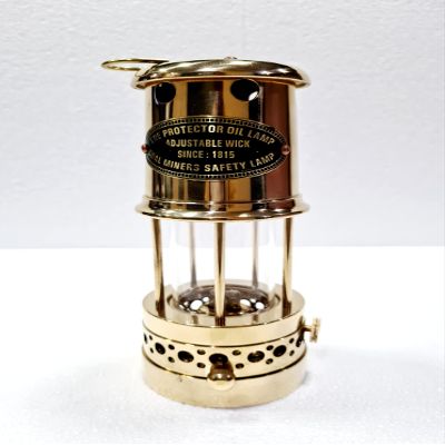 7" Nautical Shiny Brass Minor Oil Lamp Ship Boat Lantern Home Decorative