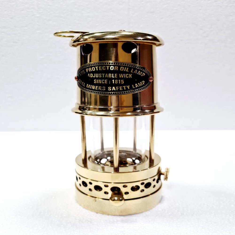 7" Nautical Shiny Brass Minor Oil Lamp Ship Boat Lantern Home Decorative