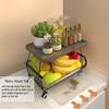 Kitchen Storage Baskets with Tabletop, 6 Tier Stackable Metal Wire Baskets Fruit Vegetable Storage Utility Cart for Pantry, Garage view 4