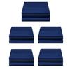 100% Eyptian Cotton 300 Thread Count Soft & Durable Solid Pattern Bulk Flat Sheet Top Sheet Pack of 5 Color Navy Blue Full Size:81"x96" view 1