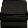 100% Eyptian Cotton 300 Thread Count Soft & Durable Solid Pattern Bulk Flat Sheet Top Sheet Pack of 5 Color Black California King Size: 108"x102" view 2