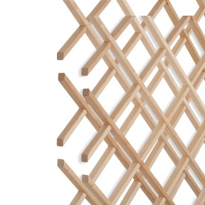 28-Bottle Trimmable Wine Rack Lattice Panel Inserts in Unfinished Solid North American Hard Maple