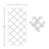 14-Bottle Trimmable Wine Rack Lattice Panel Inserts in Unfinished Solid North American Red Oak view 2