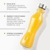 JoyJolt Spring Glass Water Bottles Set of 6-18 oz Glass Bottles with Stainless Steel Caps - Glass Drinking Bottles with Leakproof Lids - Reusable Glass Juice Bottle - Container Bottle Set view 3