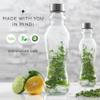 JoyJolt Spring Glass Water Bottles Set of 6-18 oz Glass Bottles with Stainless Steel Caps - Glass Drinking Bottles with Leakproof Lids - Reusable Glass Juice Bottle - Container Bottle Set view 4