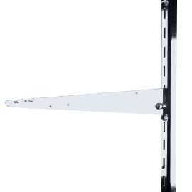 SSWBasics 14 inch Chrome Knife Bracket for Slotted Standard - 1 inch slots 2 inch on center - Pack of 6- 14 Inch Chrome Metal Shelf Bracket, Versatile Adjustable Shelf Brackets for Slotted Standard,