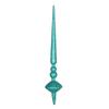 Vickerman M183442G 18 in. Teal Glitter Cupola Finial Ornament 2 per Bag view 1
