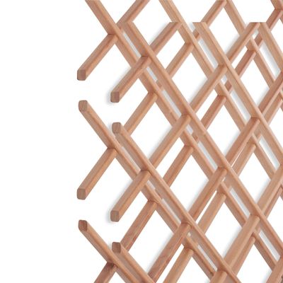 14-Bottle Trimmable Wine Rack Lattice Panel Inserts in Unfinished Solid North American Cherry