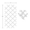 14-Bottle Trimmable Wine Rack Lattice Panel Inserts in Unfinished Solid North American Cherry view 2