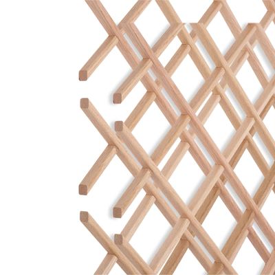 28-Bottle Trimmable Wine Rack Lattice Panel Inserts in Unfinished Solid North American Red Oak
