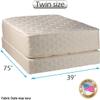 DS Solutions USA Highlight Luxury Firm Twin Mattress & Low 5" Height Box Spring Set with Mattress Cover Protector - Orthopedic, Fully Assembled, Innerspring Coils, Longlasting view 2